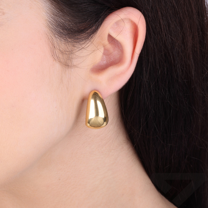 Kolczyki pozłacane kropla podwinięta