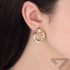 Kolczyki złote zaplecione kółka
