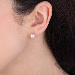 Złote Kolczyki z Perłą 6mm - Klasyczna Elegancja - JubilerSezam.pl