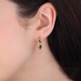 Kolczyki złote kółka 3D