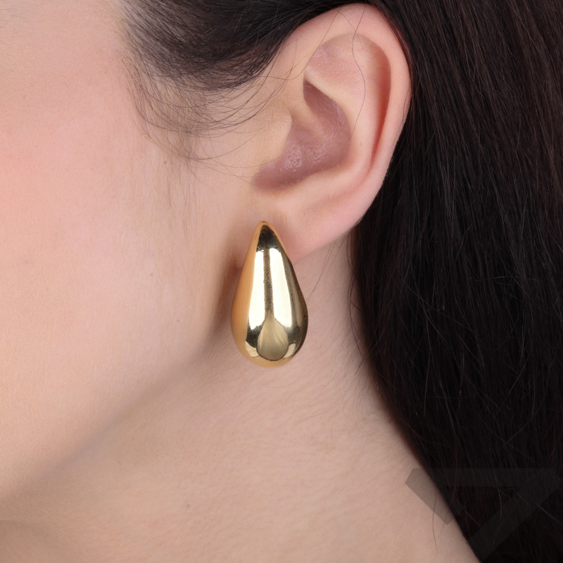 Kolczyki złote viralowe krople