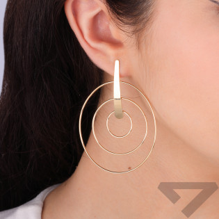 Kolczyki złote z okrągłymi ramkami