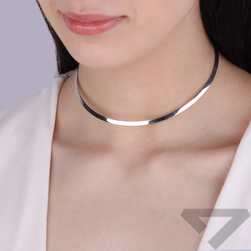 Naszyjnik srebrny obroża