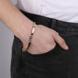 Bransoleta męska płotek z blaszkami