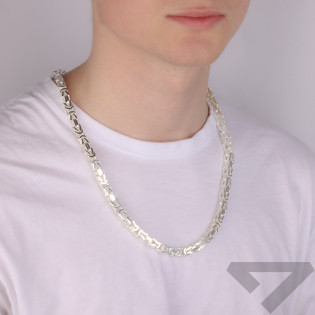 Łańcuszek srebrny królewski