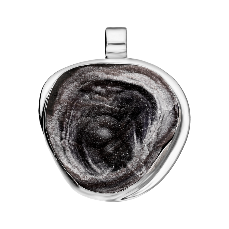 Zawieszka srebrna róża chalcedonu