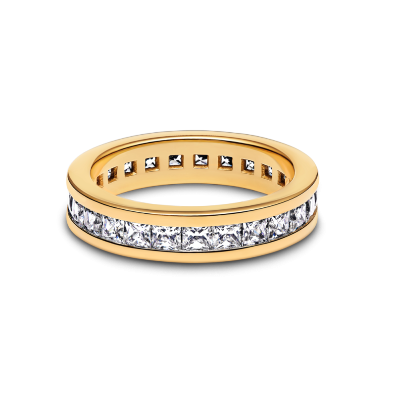 Pierścionek wieczności Pandora z wysadzanym lśniącymi kamieniami 163797C01