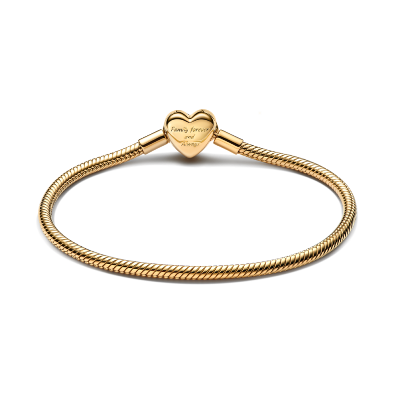 Bransoletka o splocie wężykowym z zapięciem w kształcie serca Pandora z symbolem nieskończoności 563758C01