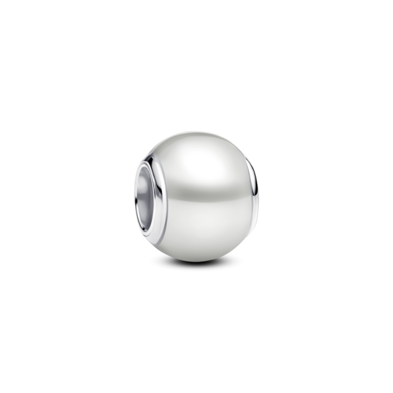 Biały charms Pandora w kształcie perły 793781C01