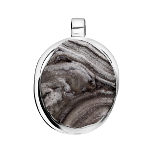 Zawieszka srebrna róża chalcedonu Urugwaj