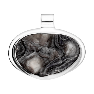 Zawieszka srebrna róża chalcedonu