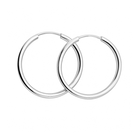 Kolczyki z białego złota kółka szarniry próba 585