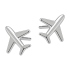 Kolczyki srebrne samoloty