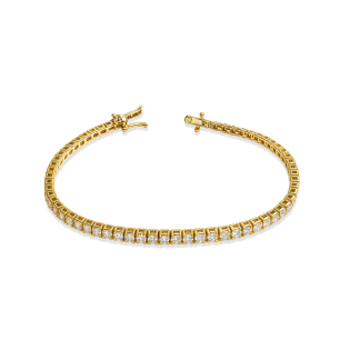 Pozłacana Bransoletka z Cyrkoniami - JubilerSezam.pl