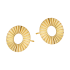 Kolczyki pozłacane falowane koło