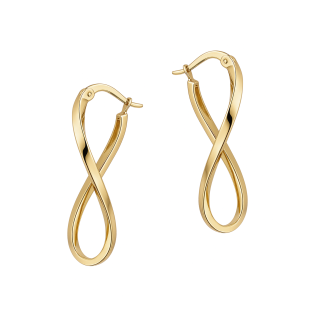 Kolczyki złote owalne skręcane kółka