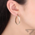 Kolczyki złote owalne skręcane kółka