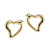 Kolczyki złote serce ramka