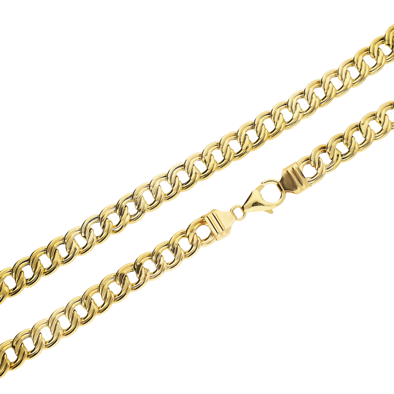 Łańcuszek złoty pancer podwójny