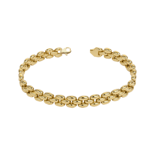 Bransoleta pozłacana płotek z fasolkami