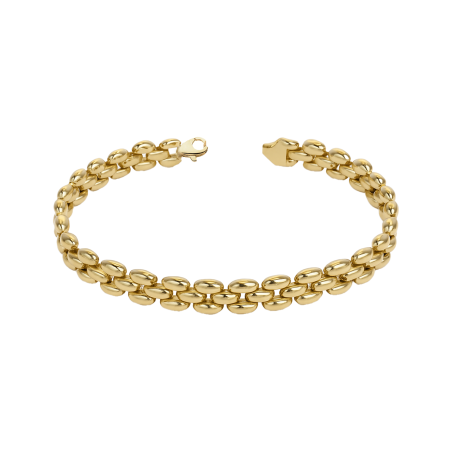 Bransoleta pozłacana płotek z fasolkami