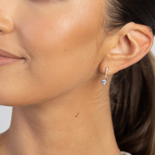 Kolczyki z diamentami 0,60 ct, zapięcie angielksie złoto 585