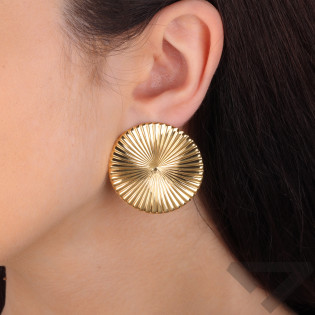 Kolczyki pozłacane duże koło viralowe