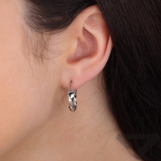 Kolczyki srebrne kółka skręcane