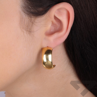 Kolczyki pozłacane szerokie półkółko