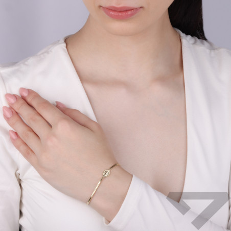 Bransoleta pozłacana z medalikiem Niepokalana