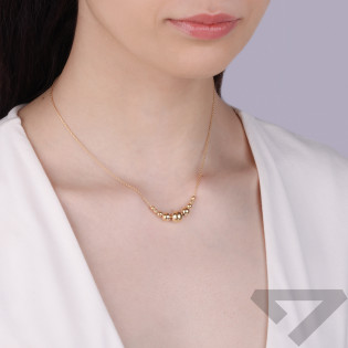 Naszyjnik pozłacany z gładkimi kulkami