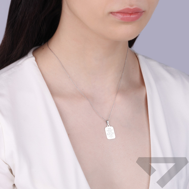 Medalik srebrny z Aniołem Stróżem