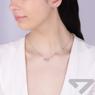 Srebrne Kolczyki Kokardki - Subtelna Biżuteria - JubilerSezam.pl