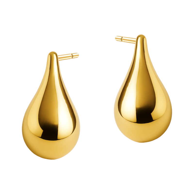 Kolczyki złote viralowa gładka kropla