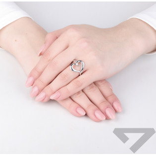 Pierścionek srebrny z sercem