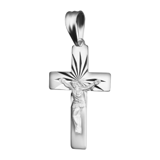Srebrny Krzyżyk z Panem Jezusem - Dewocjonalia JubilerSezam.pl