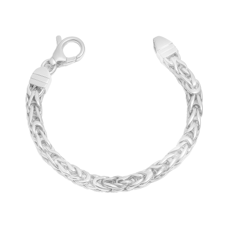 Bransoleta srebrna splot królewski