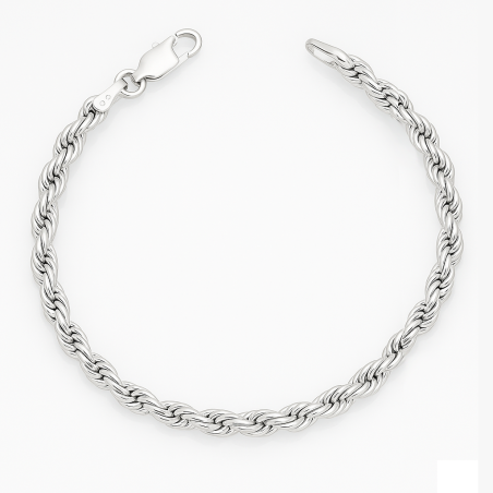 Bransoleta srebrna korda