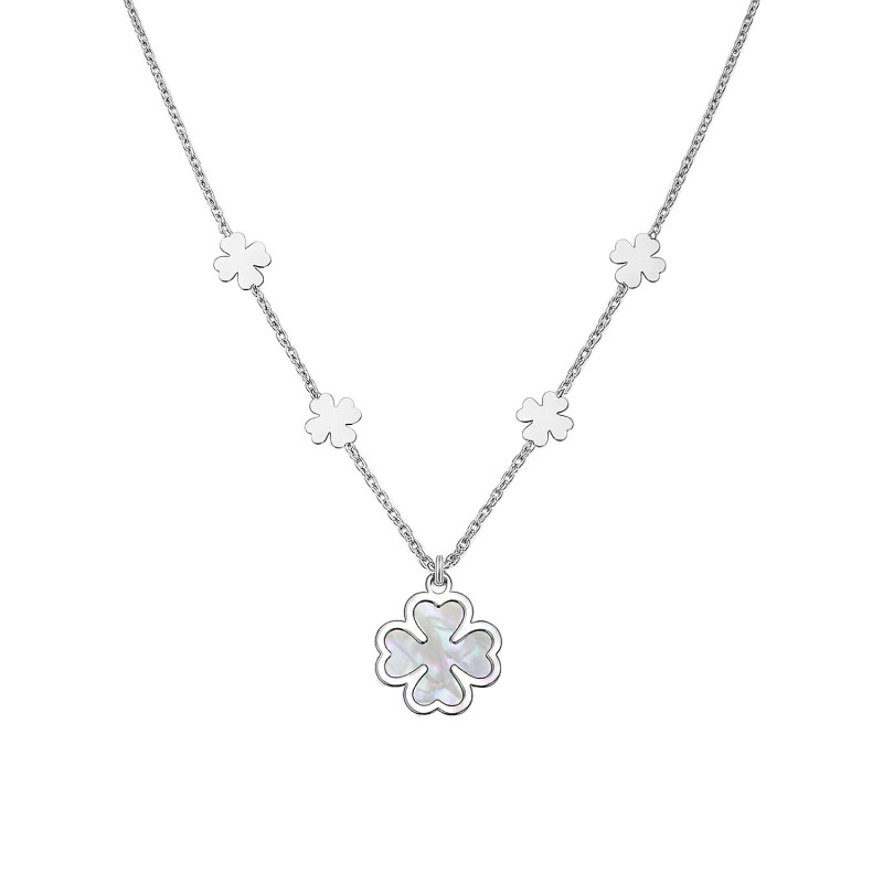 Naszyjnik srebrny z koniczynkami