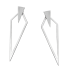 Kolczyki srebrne deltoid ramka/sztyft próba 925