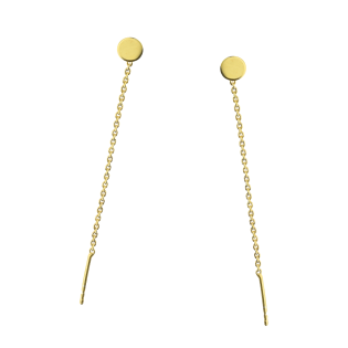 Pozłacane Kolczyki Srebrne Kulka Rolo Przeciągane - JubilerSezam.pl