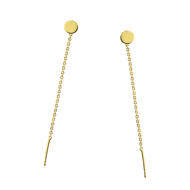 Pozłacane Kolczyki Srebrne Kulka Rolo Przeciągane - JubilerSezam.pl