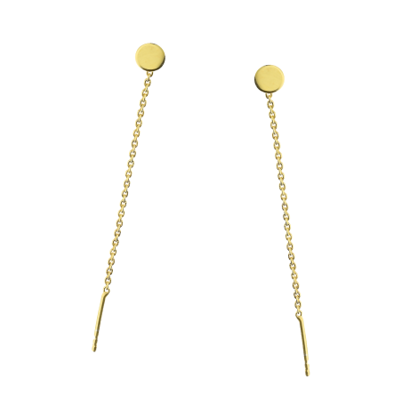 Kolczyki pozłacane gładka kulka na rolo/przeciągane JZ 11108110 próba 925