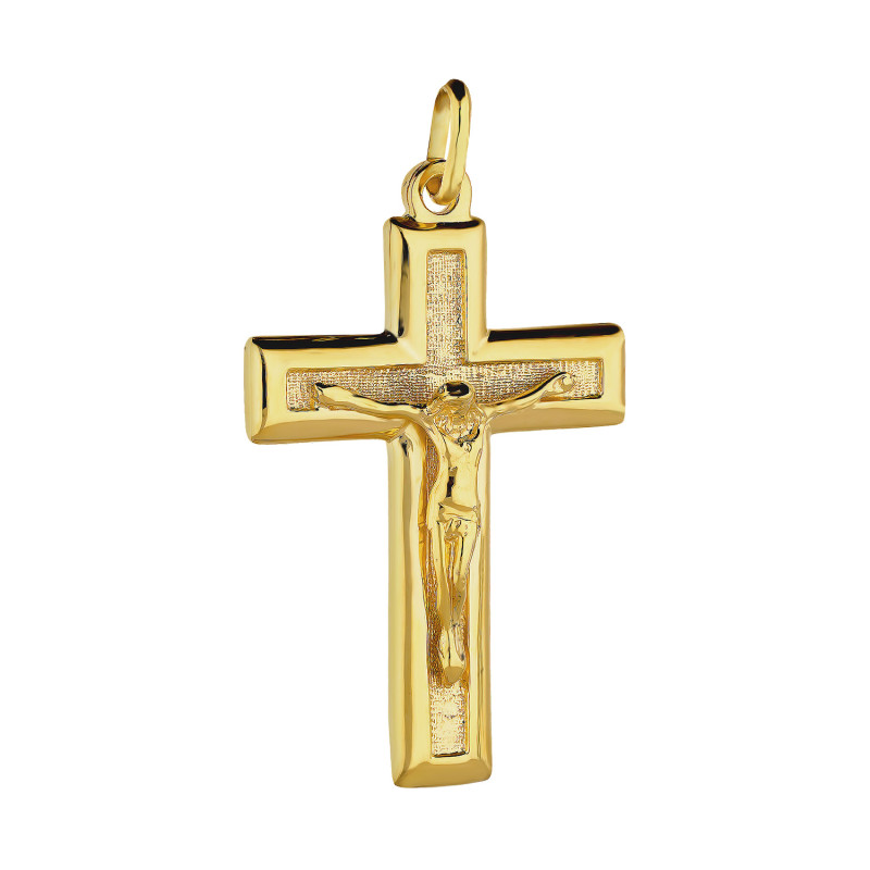 Krzyżyk złoty z Panem Jezusem próba 585