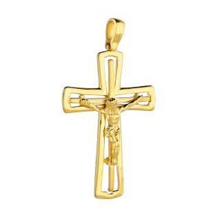 Krzyżyk złoty z Panem Jezusem próba 585