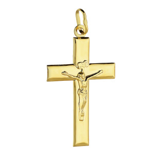 Krzyżyk złoty z Panem Jezusem próba 585