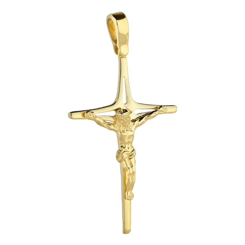 Krzyżyk złoty z wizerunkiem Pana Jezusa próba 585