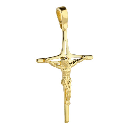Krzyżyk złoty z wizerunkiem Pana Jezusa próba 585