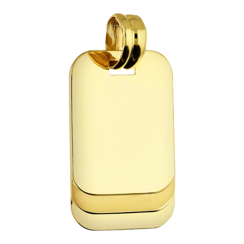 Zawieszka złota blaszka gładka