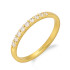 Pierścionek złoty z rzędem białych cyrkonii próba 375